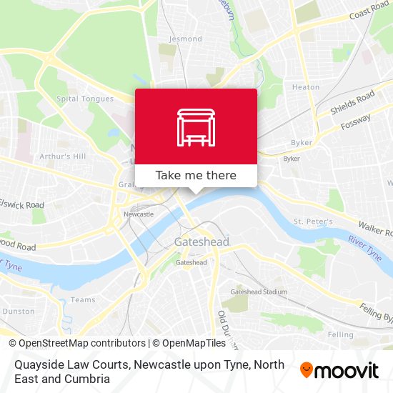 Quayside Law Courts, Newcastle upon Tyne map