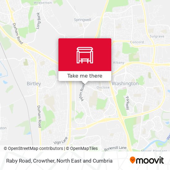 Raby Road, Crowther map