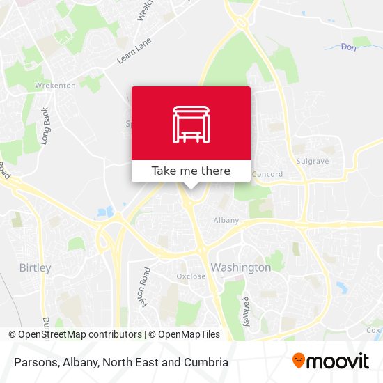 Parsons, Albany map