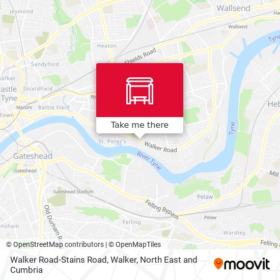 Walker Road-Stains Road, Walker map