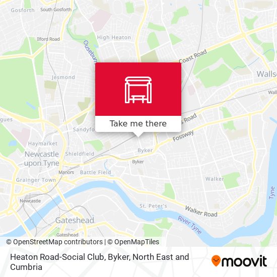 Heaton Road-Social Club, Byker map