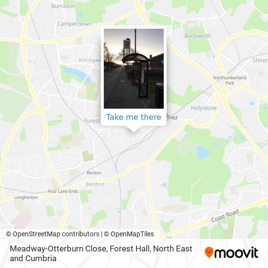 Meadway-Otterburn Close, Forest Hall map
