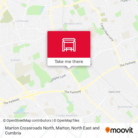 Marton Crossroads North, Marton map