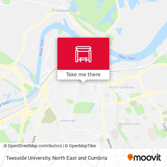 Teesside University map