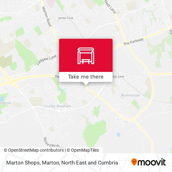 Marton Shops, Marton map