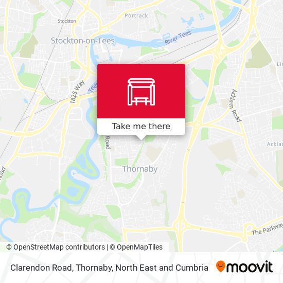 Clarendon Road, Thornaby map