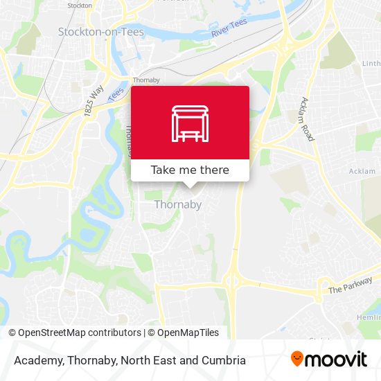 Academy, Thornaby map