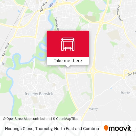 Hastings Close, Thornaby map