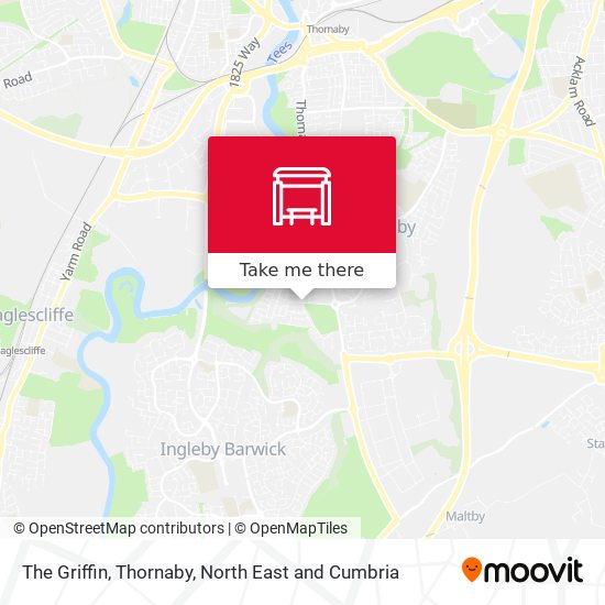 The Griffin, Thornaby map