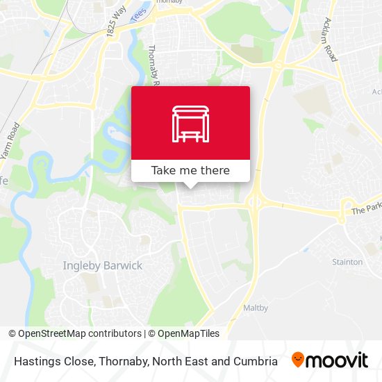 Hastings Close, Thornaby map