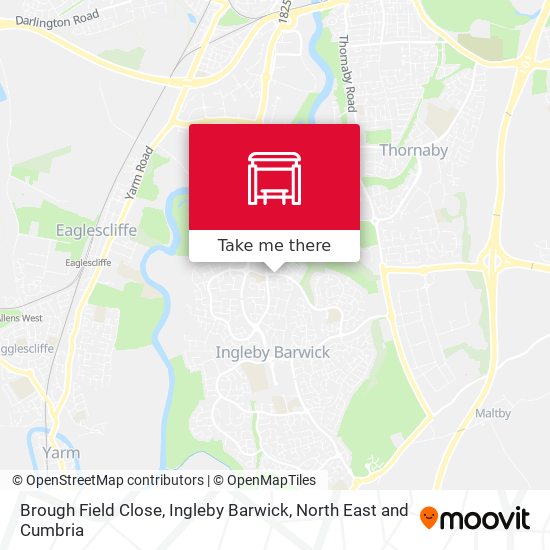 Brough Field Close, Ingleby Barwick map