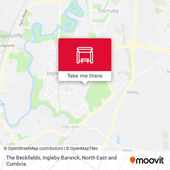 The Beckfields, Ingleby Barwick map