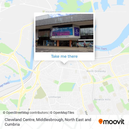 Cleveland Centre, Middlesbrough map