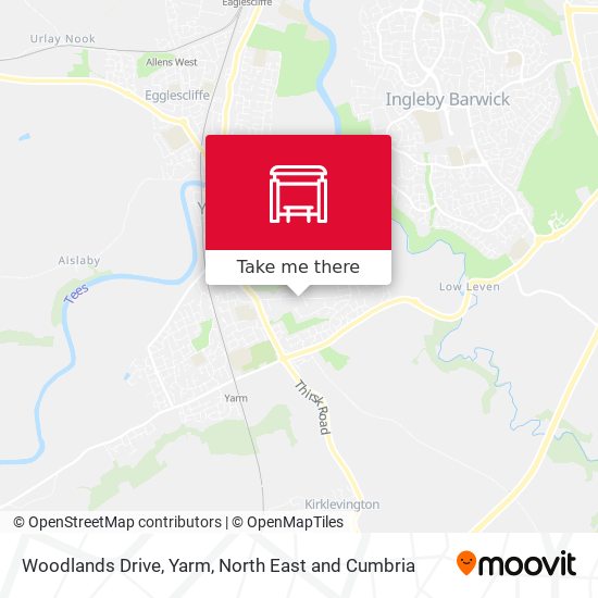 Woodlands Drive, Yarm map