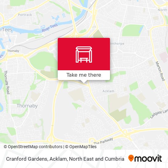 Cranford Gardens, Acklam map