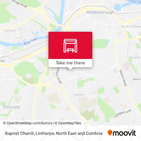 Baptist Church, Linthorpe map