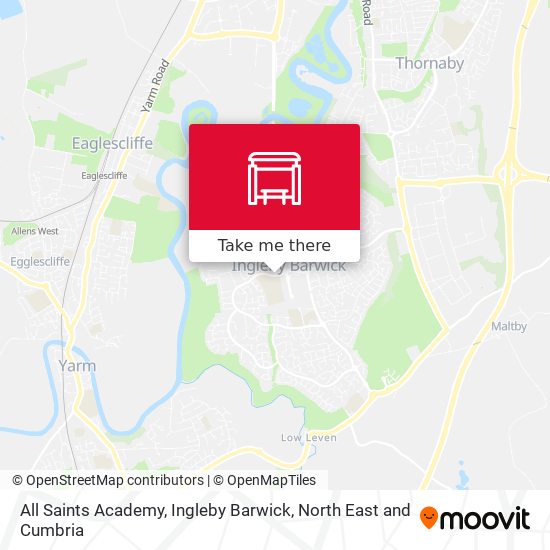 All Saints Academy, Ingleby Barwick map