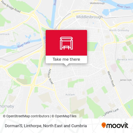 Dorman'S, Linthorpe map