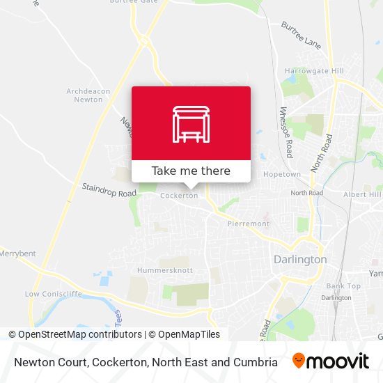 Newton Court, Cockerton map