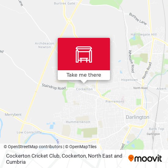 Cockerton Cricket Club, Cockerton map