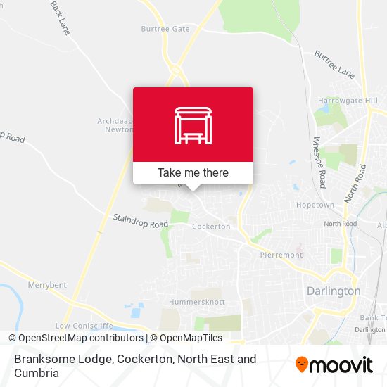 Branksome Lodge, Cockerton map