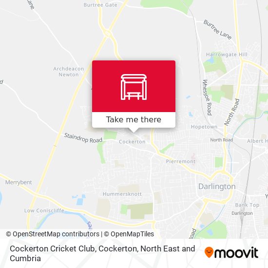 Cockerton Cricket Club, Cockerton map