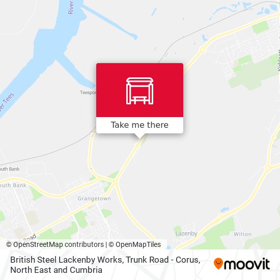 British Steel Lackenby Works, Trunk Road - Corus map