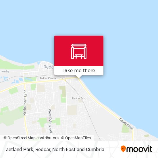 Zetland Park, Redcar map