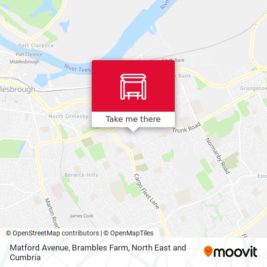 Matford Avenue, Brambles Farm map