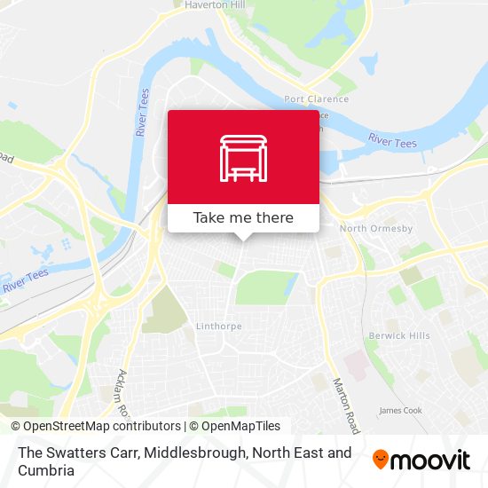 The Swatters Carr, Middlesbrough map