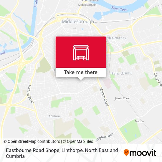 Eastbourne Road Shops, Linthorpe map