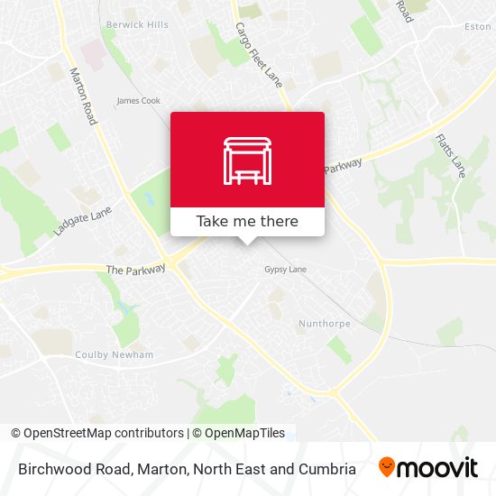 Birchwood Road, Marton map