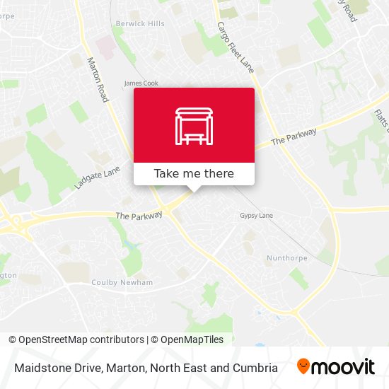 Maidstone Drive, Marton map