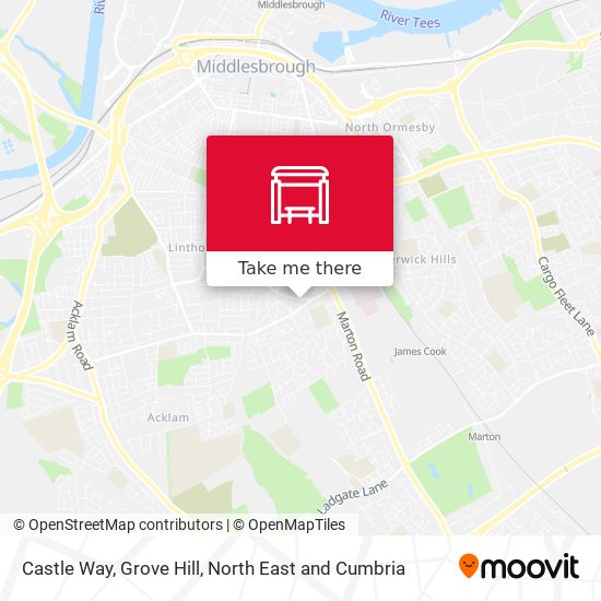 Castle Way, Grove Hill map