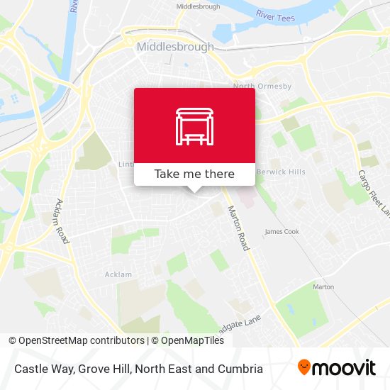 Castle Way, Grove Hill map