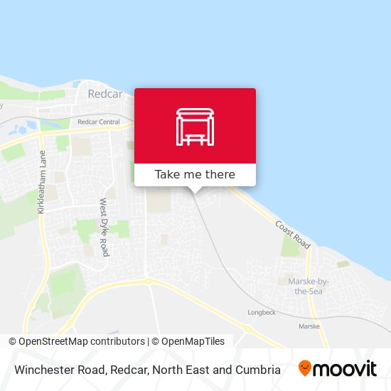 Winchester Road, Redcar map