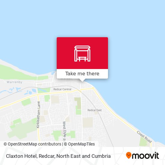 Claxton Hotel, Redcar map