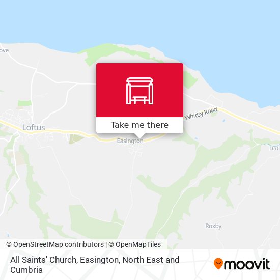 All Saints' Church, Easington map