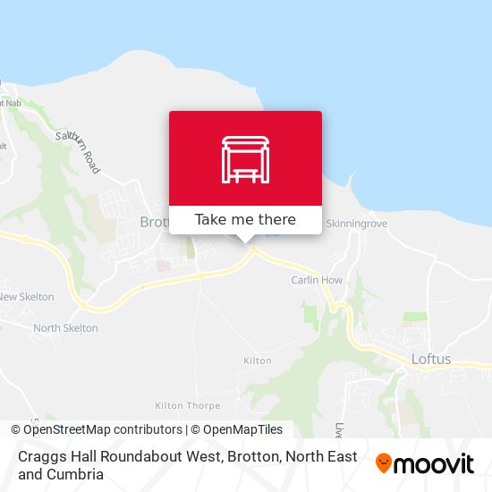 Craggs Hall Roundabout West, Brotton map