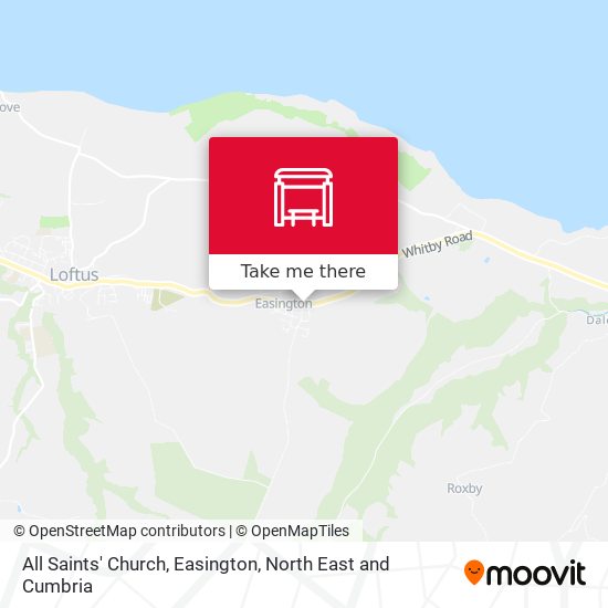 All Saints' Church, Easington map