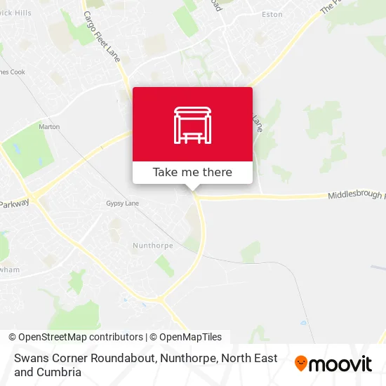 Swans Corner Roundabout, Nunthorpe map