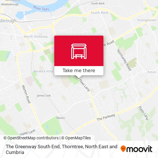 The Greenway South End, Thorntree map