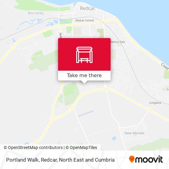 Portland Walk, Redcar map