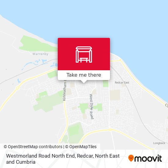 Westmorland Road North End, Redcar map