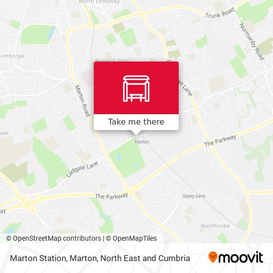 Marton Station, Marton map