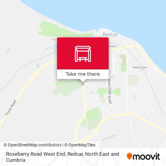 Roseberry Road West End, Redcar map