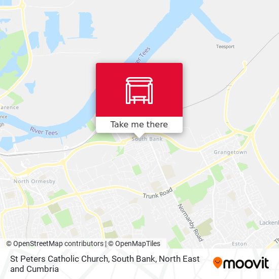 St Peters Catholic Church, South Bank map