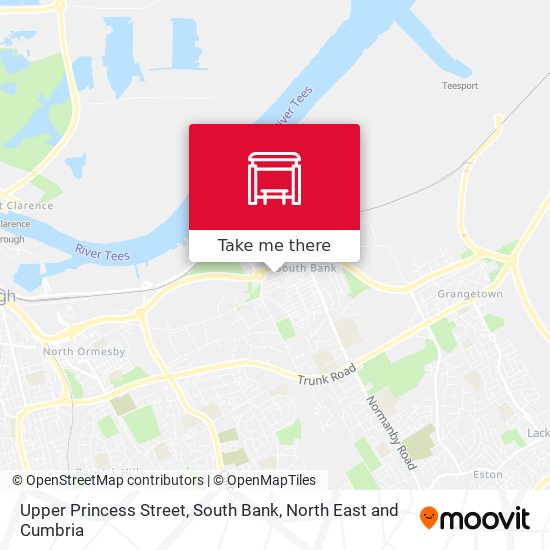 Upper Princess Street, South Bank map