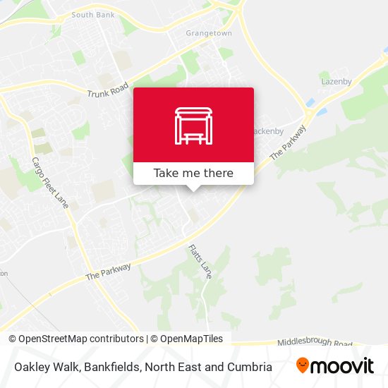 Oakley Walk, Bankfields map