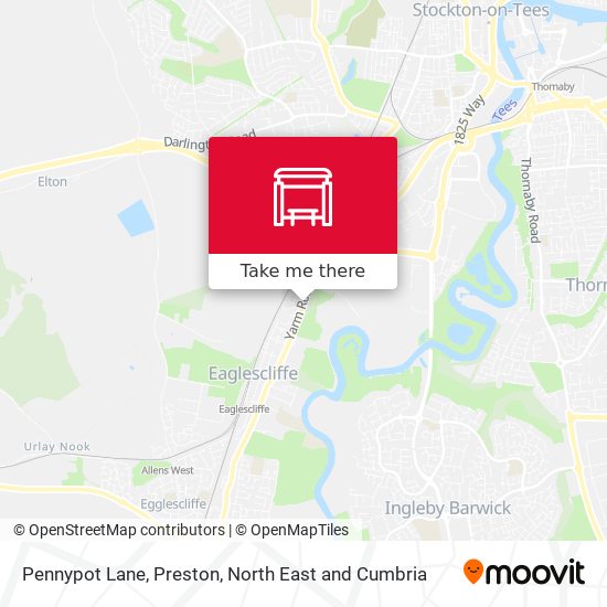 Pennypot Lane, Preston map